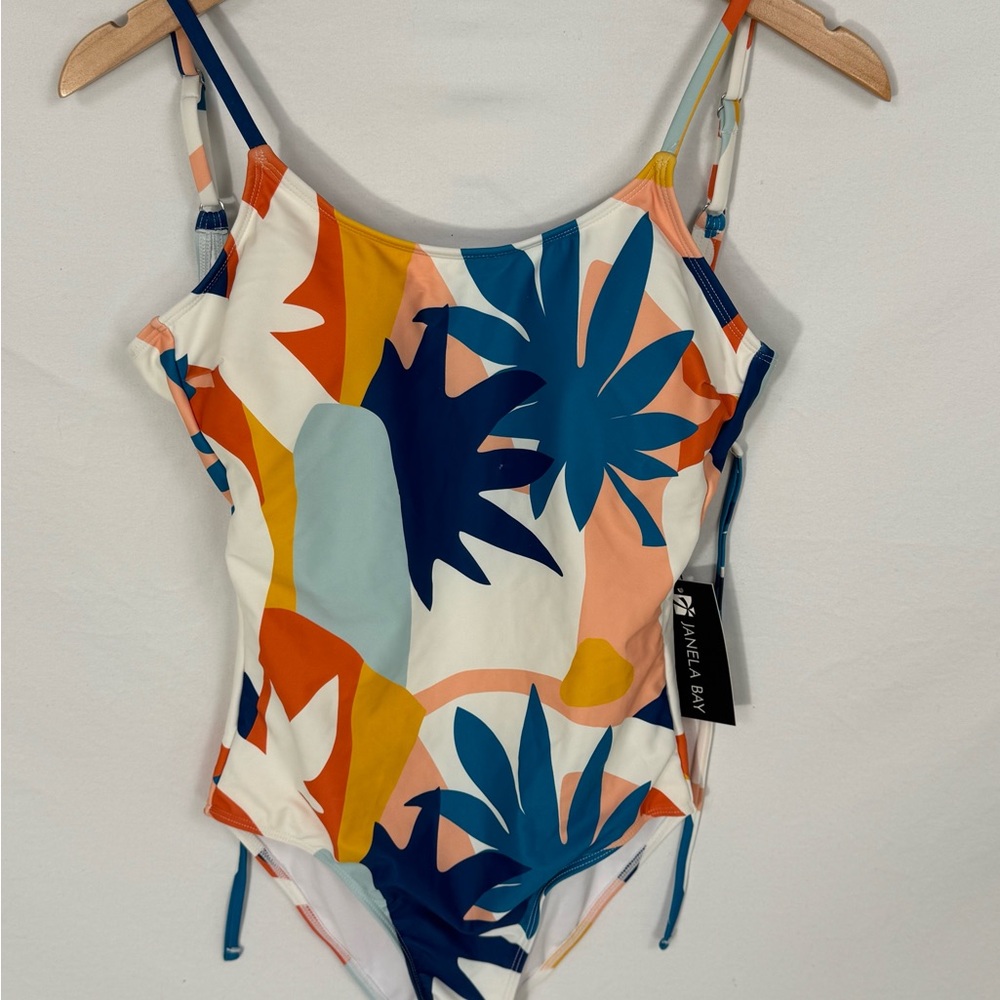 Colorful Palm Print One Piece Swimsuit